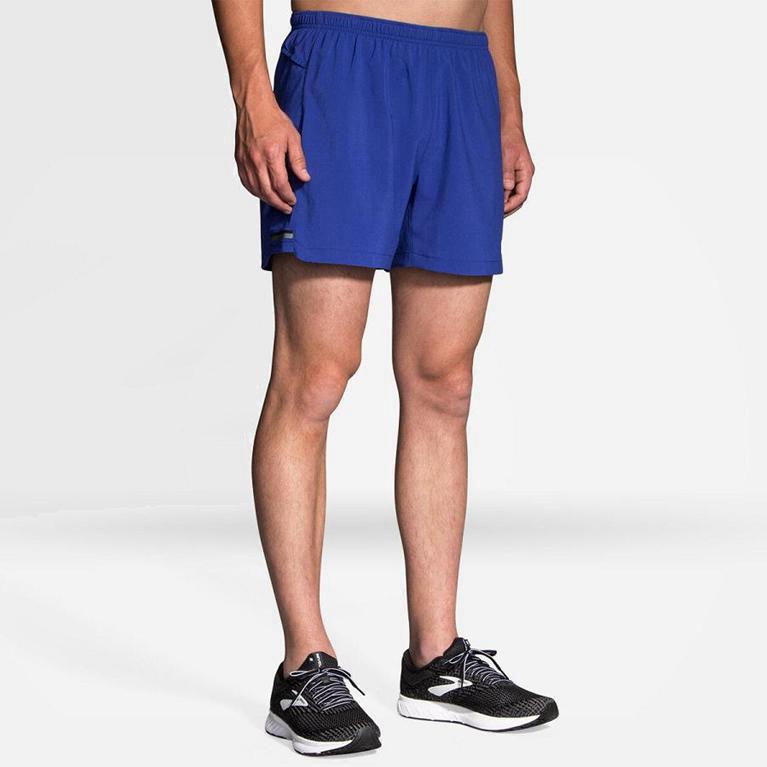 Brooks Sherpa 5 NZ - Men's Running Shorts - Blue (46931-PLAY)